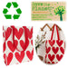 Shopper Einkaufstasche Herzen Rot Weiß Recycelt faltbar Strandtasche Tragetasche