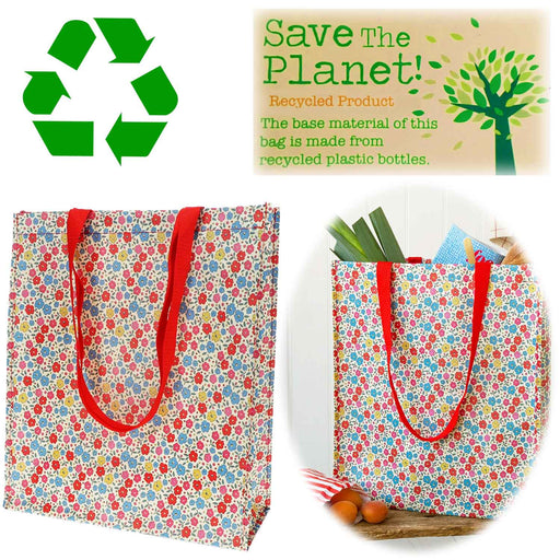 Shopper Einkaufstasche Tilde Blumen Recycelt faltbar Strandtasche Tragetasche