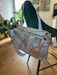 Vintage Shopper Palma Blau 35x45cm mit Reißverschluss Einkaufstasche Tragetasche