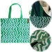 Vintage Shopper Palma Grün 35x45cm mit Reißverschluss Einkaufstasche Tragetasche