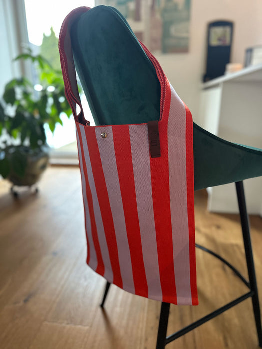 Vintage Shopper Palma Orange 43x35cm mit Magnetverschluss Einkaufstasche Tragetasche