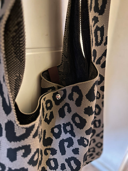 Vintage Shopper Palma Leo 43x35cm mit Magnetverschluss Einkaufstasche Tragetasche