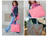 KI-generiertes Bild,Vintage Shopper Palma Blau 35x45cm mit Reißverschluss Einkaufstasche Tragetasche