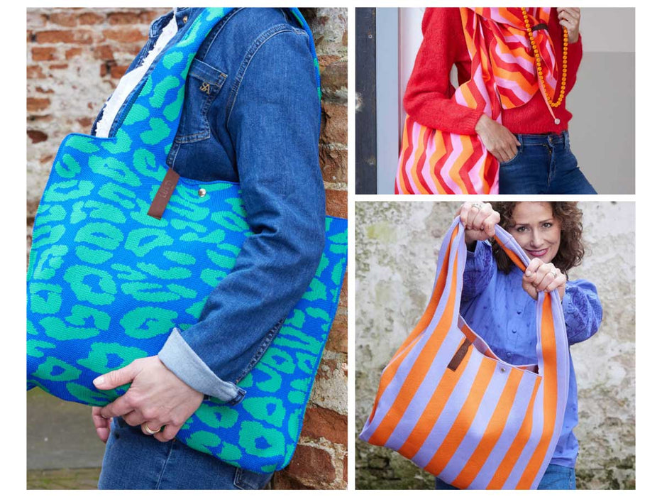 Vintage Shopper Palma Orange 43x35cm mit Magnetverschluss Einkaufstasche Tragetasche