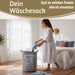 KI-generiertes Bild,Vintage Wäschesack Wäschekorb Laundry 50cm Grau Faltbar Wäschesammler
