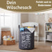 KI-generiertes Bild,Vintage Wäschesack Wäschekorb Laundry 50cm Dunkel Grau Faltbar Wäschesammler