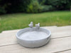 Vintage Vogeltränke 25cm Swimming Pool Grau Vogelbad Balkon Terrasse Garten