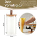 Vorratsdose aus Glas 1900ml 28x10cm mit Deckel Vorratsglas Luftdicht Küche Organizer