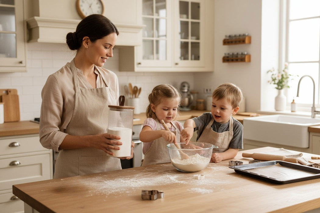 Vorratsdose aus Glas 1900ml 28x10cm mit Deckel Vorratsglas Luftdicht Küche Organizer
