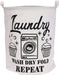 Wäschesack Wäschekorb Canvas Laundry Wash 50cm Faltbar Wäschesammler Wäschetruhe