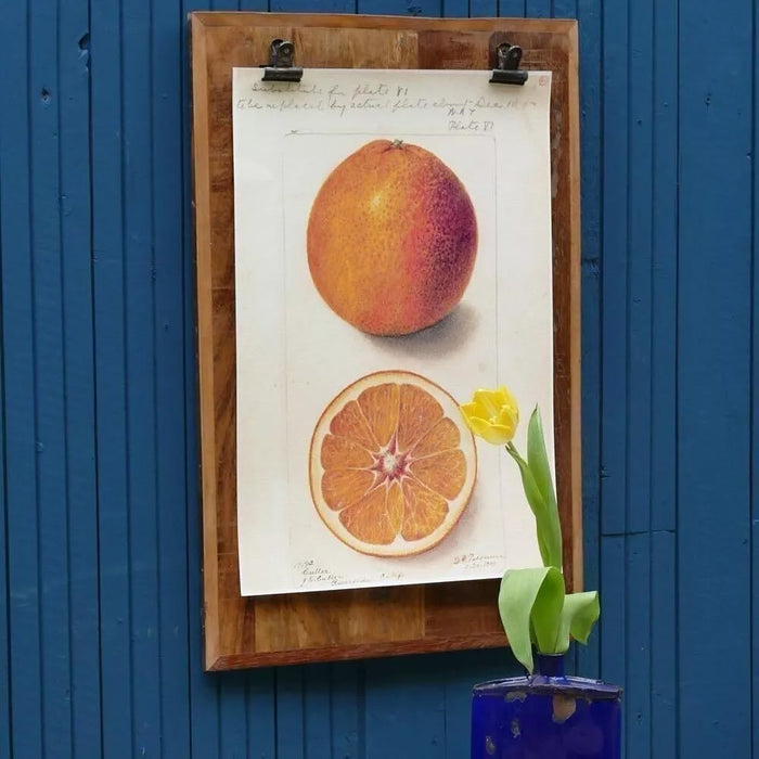 Vintage Clipboard Klemmbrett A6 Holz Bilderrahmen 22cm Aufsteller mit Klammer