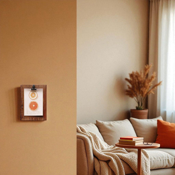 Vintage Clipboard Klemmbrett A6 Holz Bilderrahmen 22cm Aufsteller mit Klammer