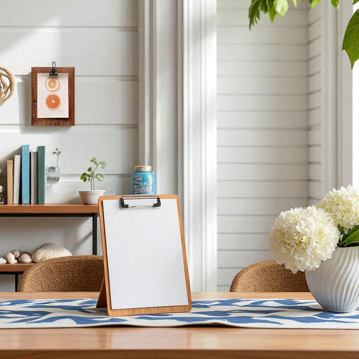 Vintage Clipboard Klemmbrett A6 Holz Bilderrahmen 22cm Aufsteller mit Klammer