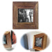 Vintage Wand Bilderrahmen 15x15cm Nature Fundholz Recycelt Fotorahmen Retro