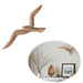 KI-generiertes Bild Wand-Objekt Möwe 36cm Mango Holz Braun Vogel Deko-Objekt Deko-Figur