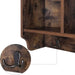 Exkluisve XL Vintage Holz Wandgarderobe 70cm mit Ablage 4-fach Regal Doppelhaken