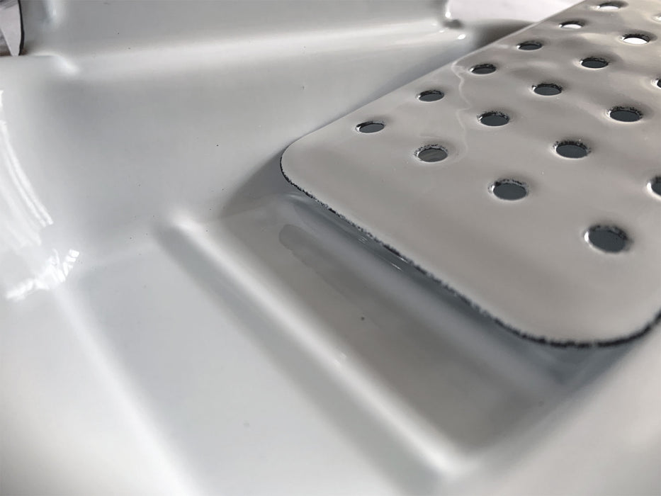 IB Laursen Seifenschale Emaille Weiß 21cm Wandmontage Seifenhalter Seifenablage