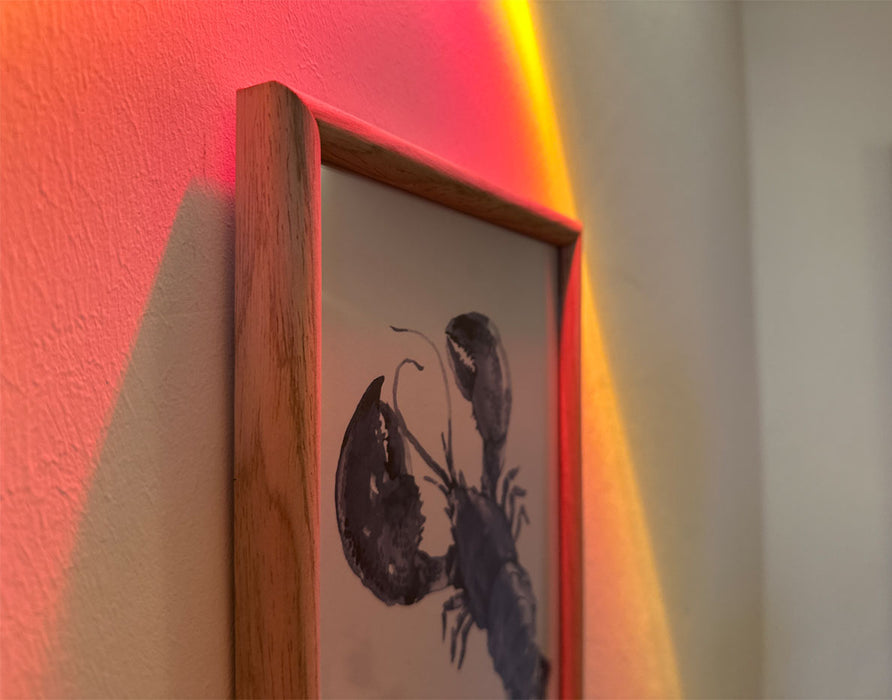 Vintage Wandbild Sylt Motiv Hummer 20x28cm Holzrahmen Glas-Scheibe maritime Deko