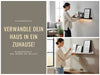KI-generiertes Bild,Wandregal Wandboard Freja 2´er Set 45cm Weiß Deko Regal Schweberegal Küchenregal