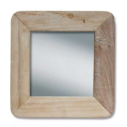 Holz Wandspiegel Dehli Grau 32-32cm Fundholz Holzrahmen Spiegel Wohnzimmer Flur