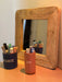 Holz Wandspiegel Dehli Grau 32-32cm Fundholz Holzrahmen Spiegel Wohnzimmer Flur