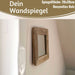 KI-generiertes Bild,Holz Wandspiegel Dehli Grau 32-32cm Fundholz Holzrahmen Spiegel Wohnzimmer Flur