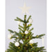 KI-generiertes Bild,33 Christbaumkugeln Kunststoff Woll-Weiß Spitze Stern Weihnachtskugeln