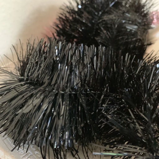 KI-generiertes Bild,Brillant Weihnachts-Girlande 270cm Schwarz Glänzend Fasching Party Baum-Deko