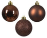 30 Kunststoff Weihnachtskugeln Braun Espresso 4cm-6cm Baumkugel Dekokugel