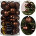 30 Kunststoff Weihnachtskugeln Braun Espresso 4cm-6cm Baumkugel Dekokugel