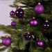 30 Kunststoff Weihnachtskugeln Lila Feige 4cm-6cm Baumkugel Dekokugel