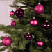 30 Kunststoff Weihnachtskugeln Festive Pink 4cm-6cm Baumkugel Dekokugel