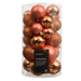 30 Kunststoff Weihnachtskugeln Orange 4cm-6cm Baumkugel Dekokugel