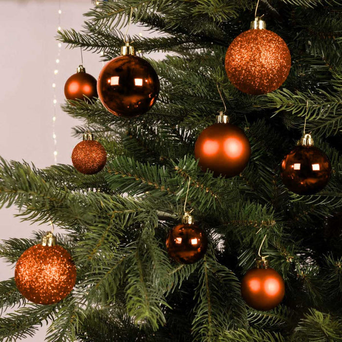 30 Kunststoff Weihnachtskugeln Orange 4cm-6cm Baumkugel Dekokugel
