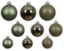 30 Kunststoff Weihnachtskugeln Grün Rosmarin 4cm-6cm Baumkugel Dekokugel
