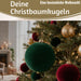 KI-generiertes Bild,8 XL Design Weihnachtskugeln 8cm Samt Bordeaux Rot Kunststoff Baumkugel Deko
