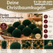 KI-generiertes Bild,8 XL Design Weihnachtskugeln 8cm Samt Bordeaux Rot Kunststoff Baumkugel Deko