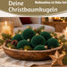 KI-generiertes Bild,8 XL Design Weihnachtskugeln 8cm Samt Bordeaux Rot Kunststoff Baumkugel Deko