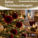KI-generiertes Bild,8 XL Design Weihnachtskugeln 8cm Samt Bordeaux Rot Kunststoff Baumkugel Deko