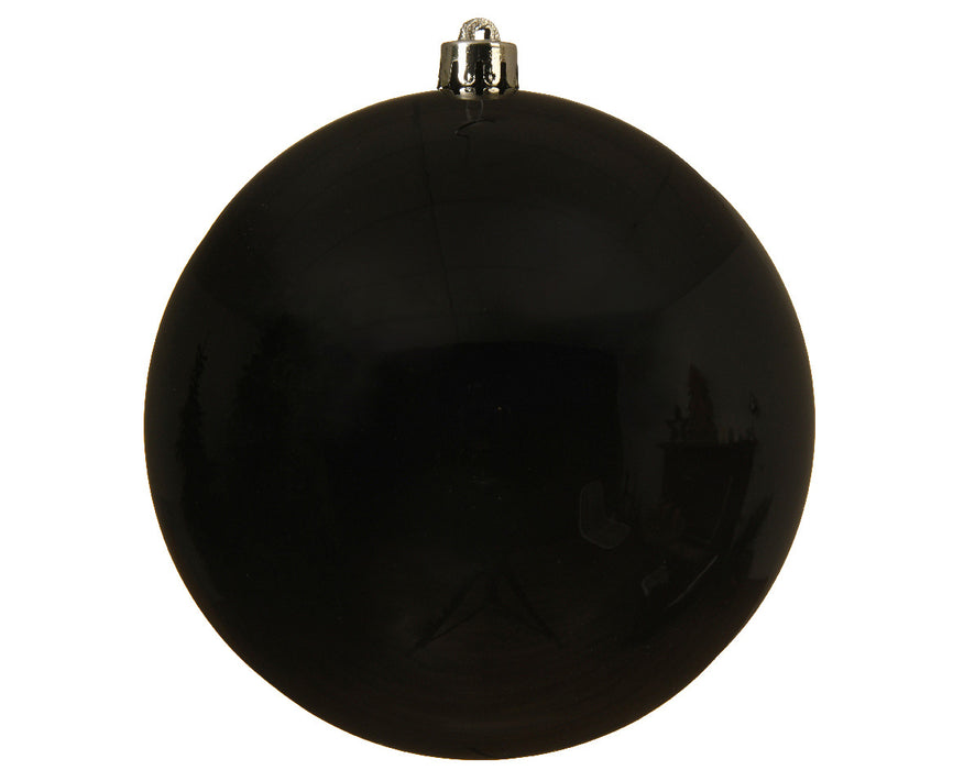 KI-generiertes Bild Design XL Weihnachtskugel 14cm Schwarz Kunststoff Deko Baumkugel