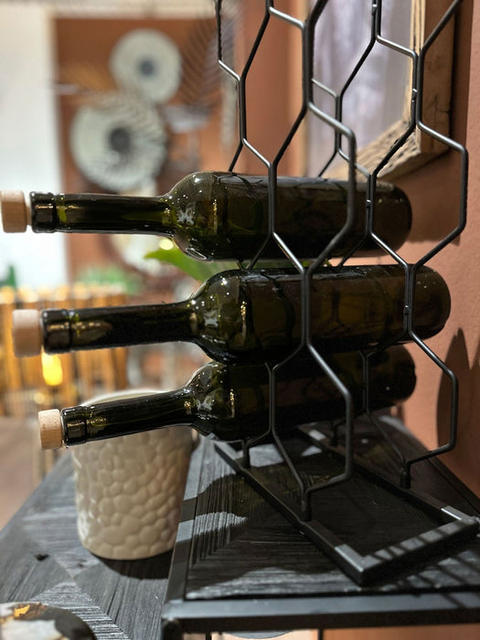 Weinregal Weinständer Metall 48cm für 8 Flaschen Flaschenregal Flaschenhalter