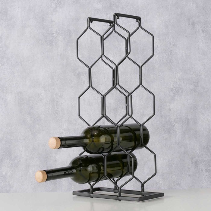 Weinregal Weinständer Metall 48cm für 8 Flaschen Flaschenregal Flaschenhalter