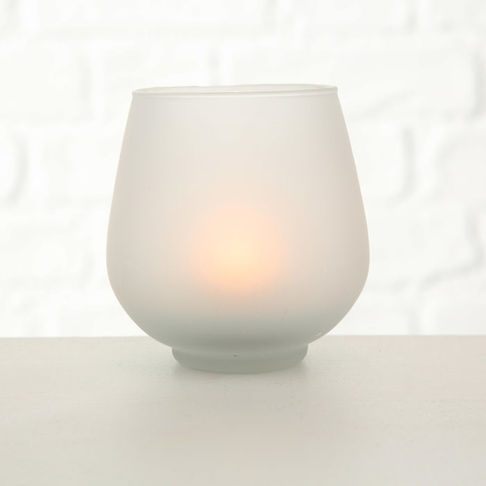 2x Eisen Windlicht Gläser Schwarz Set Milch-Glas Teelichthalter Teelichtglas