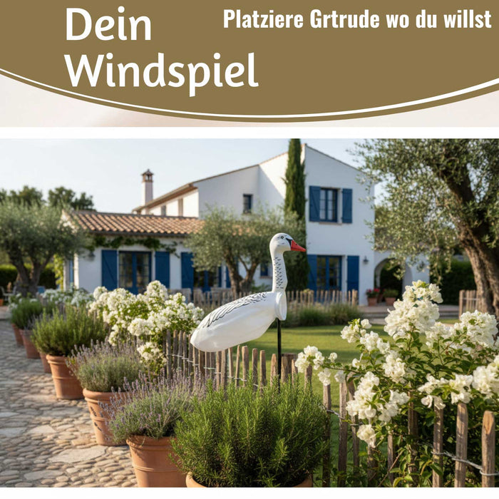 Windspiel Windgans Gertrude 70cm Windsack Gartendeko für draußen