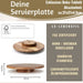 KI-generiertes Bild,Premium Holz Servierplatte 37cm Akazie Drehteller drehbar Drehtablett Drehplatte