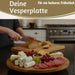 KI-generiertes Bild,Premium Holz Servierplatte 37cm Akazie Drehteller drehbar Drehtablett Drehplatte