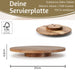 Premium Holz Servierplatte 37cm Akazie Drehteller drehbar Drehtablett Drehplatte