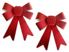 KI-generiertes Bild,2x XXL Weihnachtsschleife Set 29cm Rot - funkelnd Schleife für Weihnachts-Deko