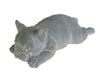 Beton Deko Französische Bulldogge Frenchie 25x10cm Grau Weiß Figur Statue Objekt
