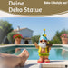 XL Deko Figur Gartenzwerg Summer 23cm Gnom Skulptur Gartenstatue Statue Objekt